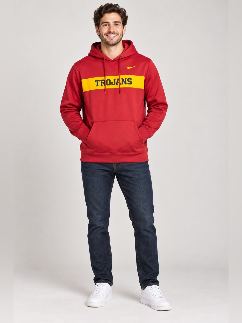 Nike Trojans Maroon & Gold Pullover Hoodie